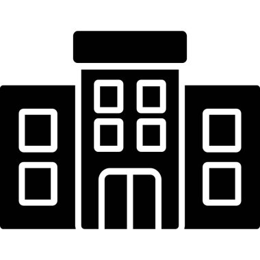 bina simgesi, basit vektör illüstrasyonu