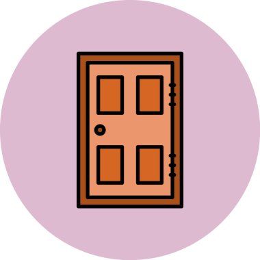 kapı simgesi vektör illüstrasyonu