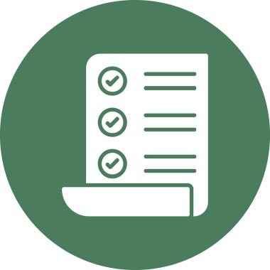 kontrol listesi simgesi, vektör illüstrasyonu