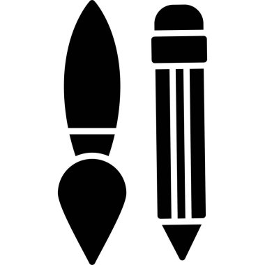 kalem ve silgi vektör simgesi