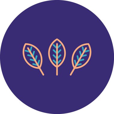 Bir bitki simgesinin vektör illüstrasyonu