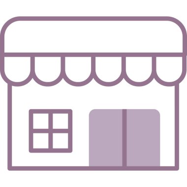 Dükkan. Web simgesi basit illüstrasyon