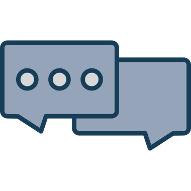 Sohbet vektör renk çizgisi simgesi