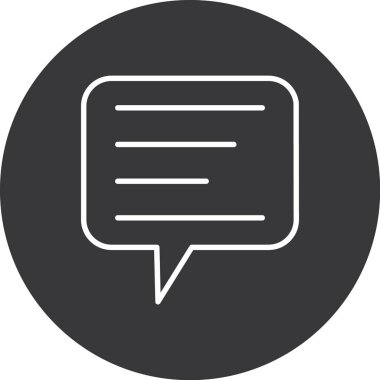 konuşma balonu simgesi, vektör illüstrasyonu