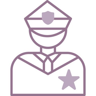 Polis rozeti. Basit illüstrasyon