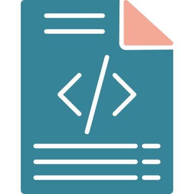 Kodlama. Web simgesi basit illüstrasyon