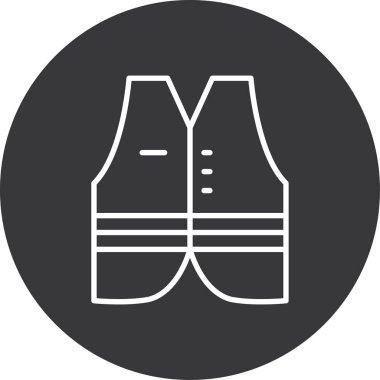 Yelek. Web simgesi basit illüstrasyon