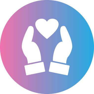 Kalp ikonu vektör illüstrasyonu