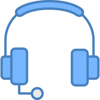 Kulaklıklar. Web simgesi vektör illüstrasyonu