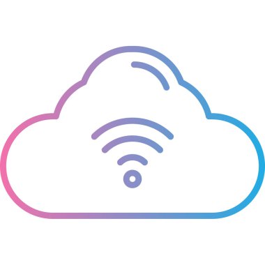 Bulut. Web simgesi basit illüstrasyon