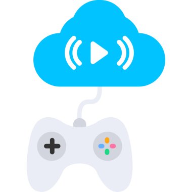 Oyun simgesi. Web için video oyunu simgelerinin basit illüstrasyonu