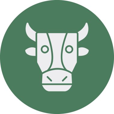 İnek. Web simgesi basit illüstrasyon