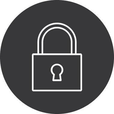 Kilit. Web simgesi basit illüstrasyon