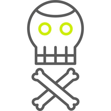 Kafatası. Web simgesi basit illüstrasyon