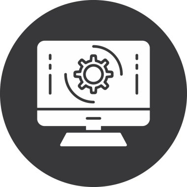 Web ayarı glif vektör simgesi