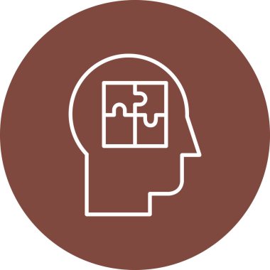 beyin ikonu vektör illüstrasyonu