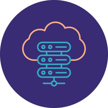 Bulut hesaplama simgesinin vektör illüstrasyonu