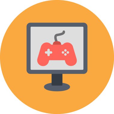 oyun düz vektör simgesi