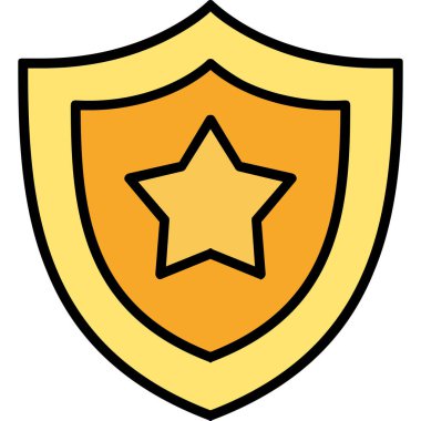 Rozet simgesi, modern tasarım çizimi