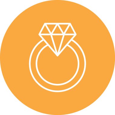 Elmas halka ikonu vektör illüstrasyonu