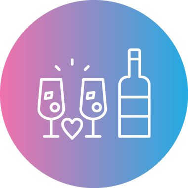 Şarap kadehi. Basit düz