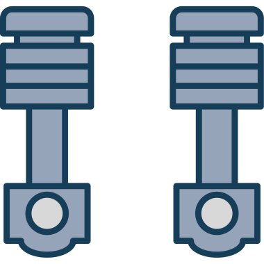 iki boru boru simgesi, vektör illüstrasyonu