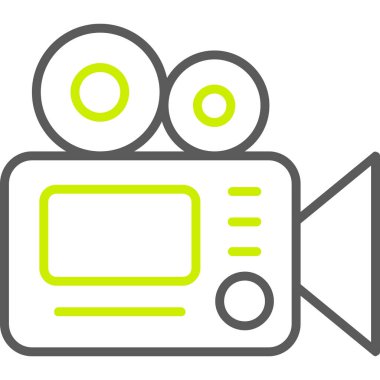 Film kamera vektör satırı simgesi