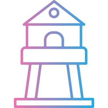 Modern yapı simgesinin vektör illüstrasyonu