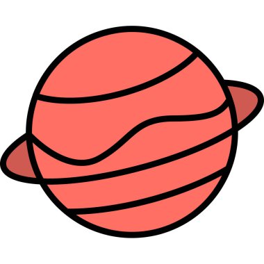 Gezegen ikonu. özet vektör illüstrasyonu