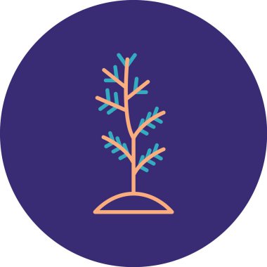 Eşsiz Ağaç Vektör Satırı Simgesi