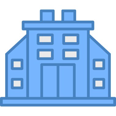 Bina. Web simgesi basit illüstrasyon