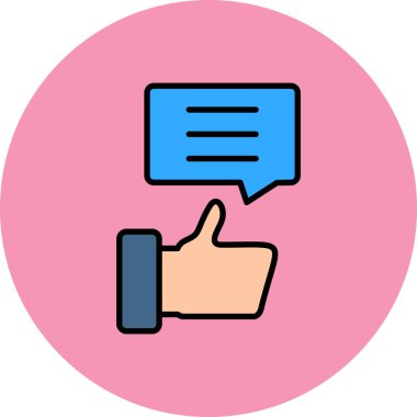 başparmak yukarı simgesi, vektör illüstrasyonu