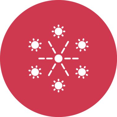 Yılbaşı Kar Tanesi ikonu vektör illüstrasyonu