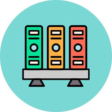 Sunucu. Web simgesi basit illüstrasyon