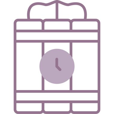 Alarm saat simgesi, vektör illüstrasyon tasarımı