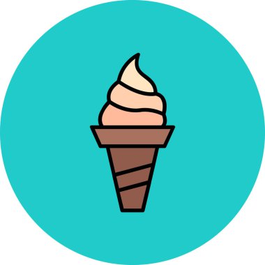 dondurma simgesi, vektör illüstrasyonu