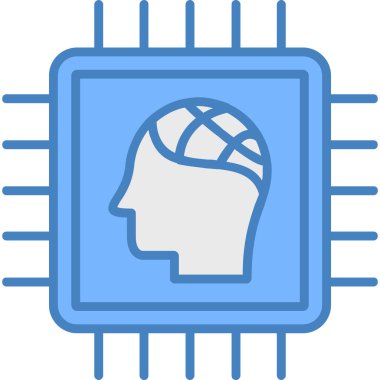 beyin ikonu vektör illüstrasyonu