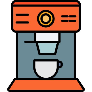 Kahve makinesi. renk simgesi