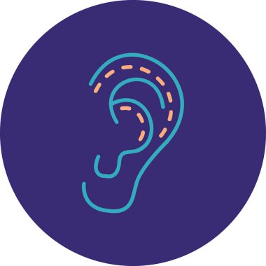 Kulak simgesinin vektör illüstrasyonu