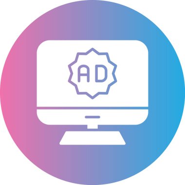 Reklamcılık. Web simgesi basit illüstrasyon