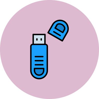 usb simgesinin vektör illüstrasyonu