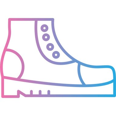 Ayakkabı. Web simgesi basit illüstrasyon