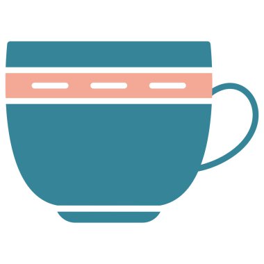 Çay bardağı ikon vektör illüstrasyon tasarımı