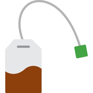 Çay poşeti düz vektör simgesi