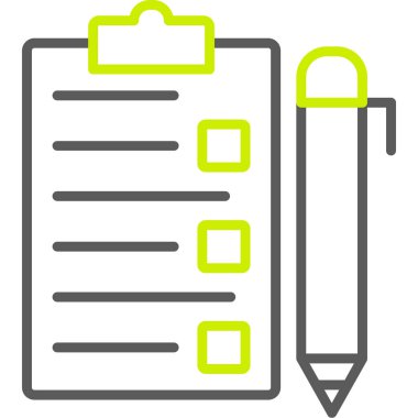 Kontrol listesi. Web simgesi basit illüstrasyon