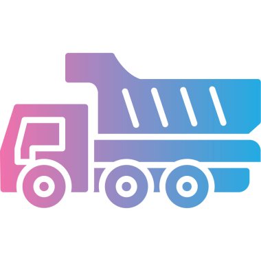 dağıtım kamyonu ikonu vektör çizimi