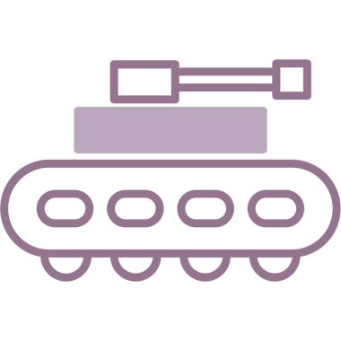 tank. Web simgesi basit illüstrasyon