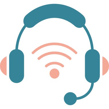 Kulaklık. Web simgesi basit illüstrasyon