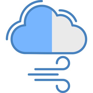 Hava tahmini hava durumu simgesi - ana hatlar biçiminde