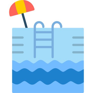 plaj havuzu vektör simgesi